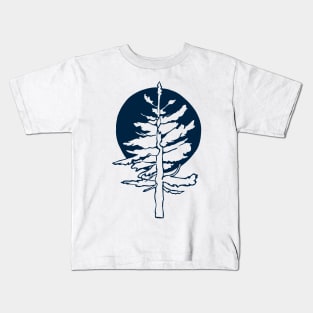 Evergreen Tree in the Moonlight Kids T-Shirt